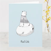 Grußkarte mit Bär Karte (Gelbe Blume)