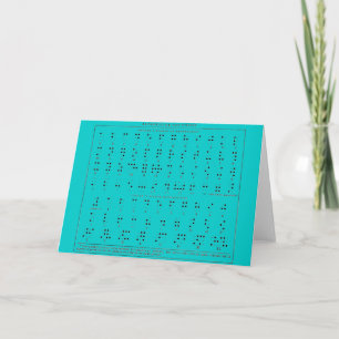 Grußkarte mit Blindenschrift-Alphabet-Design Karte
