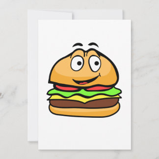 Grußkarte mit Cartoon Hamburger Feiertagskarte