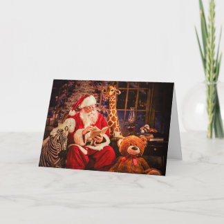 Grußkarte mit dem Weihnachtsmann Feiertagskarte