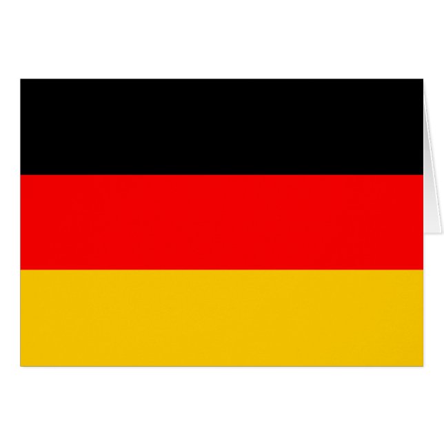 Grußkarte mit Deutschland Fahne (Vorderseite (Horizontal))