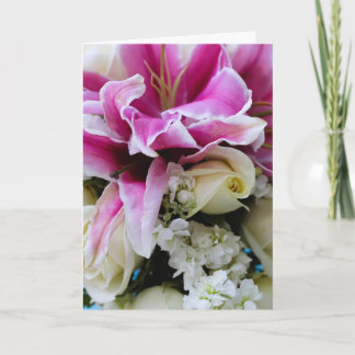 Grußkarte mit floraler Vorderseite, Liebesgedicht Karte
