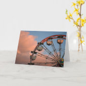 Grußkarte mit Foto des Riesenrades Karte (Gelbe Blume)