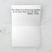 Grußkarte mit Gebet. Karte (Innenseite)