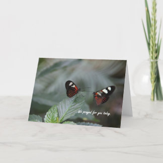 Grußkarte mit Gebet. Karte