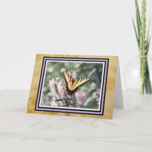 Grußkarte mit gelbem Schmetterling Karte