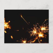 Grußkarte mit Glitzern über Schwarz Postkarte (Vorderseite)