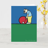 Grußkarte mit Golfer-Abbildung Karte (Gelbe Blume)