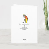 Grußkarte mit Golfspielerillustration Karte (Rückseite)