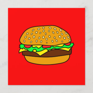 Grußkarte mit Hamburger Einladung