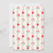 Grußkarte mit handgemalten Blumenvase Feiertagskarte (Rückseite)