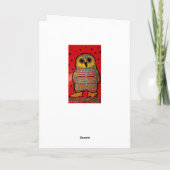 Grußkarte mit Hoot Owl Karte (Rückseite)