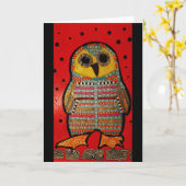 Grußkarte mit Hoot Owl Karte (Gelbe Blume)