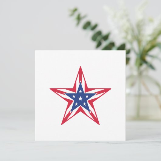 Grußkarte mit individualisierbarem Stern (Stehend Vorderseite)