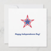 Grußkarte mit individualisierbarem Stern (Rückseite)