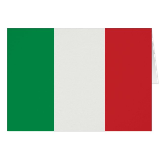Grußkarte mit Italien Fahne (Vorderseite (Horizontal))