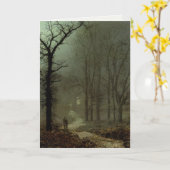 Grußkarte mit John Atkinson Grimshaw Malerei Karte (Gelbe Blume)