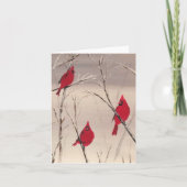 Grußkarte mit Kardinälen Karte (Vorderseite)