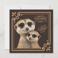 Grußkarte mit liebevollen Meerkatzen-Momenten