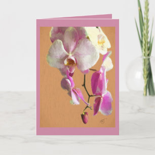 Grußkarte mit Orchid Karte