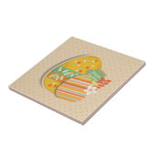 Grußkarte mit Ostereisymbol Fliese (Seite)