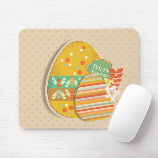 Grußkarte mit Ostereisymbol Mousepad (Mit Mouse)