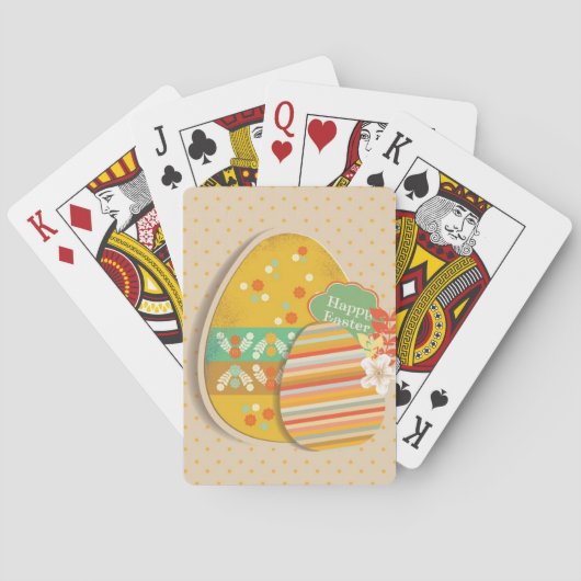 Grußkarte mit Ostereisymbol Spielkarten (Rückseite)