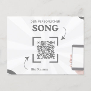 Grußkarte mit QR-Code für einen Song Postkarte