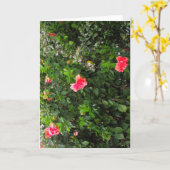 Grußkarte mit rosa Blumen Karte (Gelbe Blume)