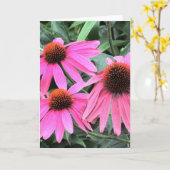 Grußkarte mit rosa Farbgebälk Karte (Gelbe Blume)