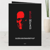 Grußkarte mit rotem Kopf Karte (Rückseite)