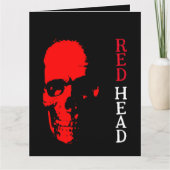 Grußkarte mit rotem Kopf Karte (Vorderseite)