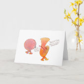 Grußkarte mit Trommel und Tuba Karte (Gelbe Blume)