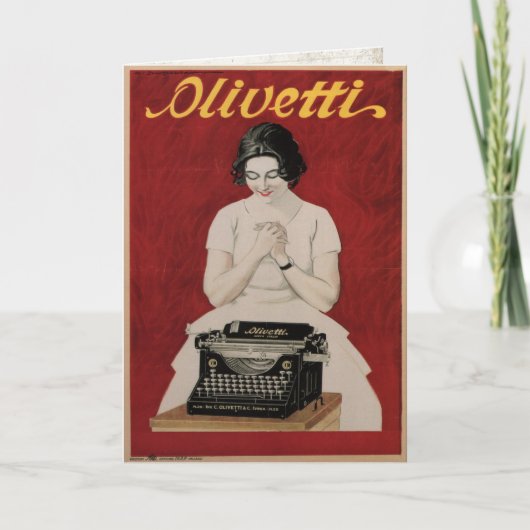 Grußkarte mit Vintage Ad Print aus Italien Karte (Vorderseite)