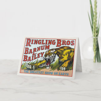 Grußkarte mit Vintagem Circus Tiger Print Karte