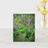 Grußkarte mit Waldszene Karte (Gelbe Blume)