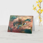 Grußkarte mit weißer Pfeifente Karte (Gelbe Blume)