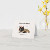 Grußkarte mit wütender Katze Karte (Gelbe Blume)