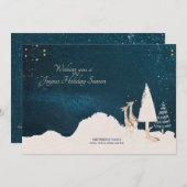 Grußkarte Mitternacht Sky Holiday Feiertagskarte (Vorne/Hinten)