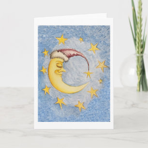 Grußkarte "Moon and Stars" Karte