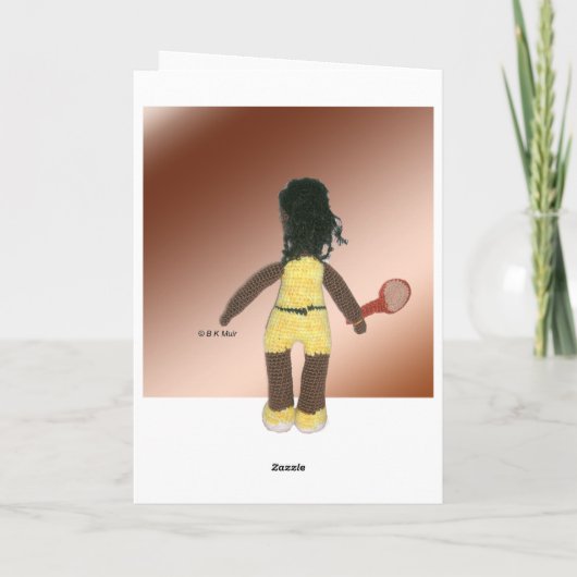 Grußkarte - Motivation des Tennisspielers (v.2) Dankeskarte (Rückseite)