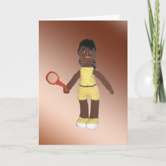 Grußkarte - Motivation des Tennisspielers (v.2) Dankeskarte (Vorderseite)