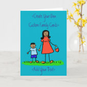 Grußkarte Mutter und Sohn Custom Family Art Karte (Gelbe Blume)