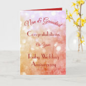 Grußkarte Nan & Grandad Ruby Jubiläum. Karte (Gelbe Blume)