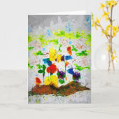 Grußkarte "Nature Fantasy Trees" Karte (Gelbe Blume)