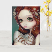 Grußkarte "Nautilus Princess" Karte (Gelbe Blume)