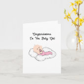 Grußkarte Neues Geborenes Baby Girl Karte (Gelbe Blume)