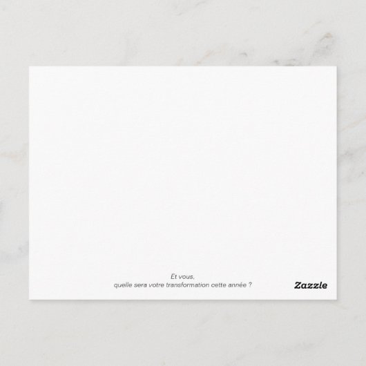 Grußkarte "Neutransformation" Postkarte (Rückseite)