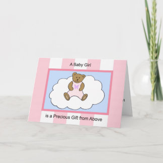 Grußkarte New Baby Girl — Wertvolles Geschenk Karte