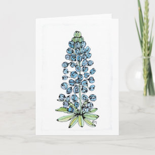 Grußkarte - NGA Watercolor - Texas Blue Bonnet Karte